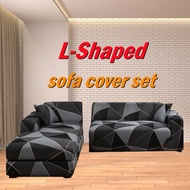 L Shape Sofa Cover Set (2pcs) Combination sofa cover set