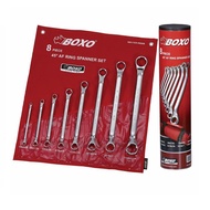 BOXO TOOLS |  8 pcs AF Double Ring Wrench 45° Offset Set (WR1732A-08SR)