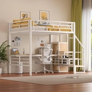 Best-Selling Full Size Loft Bed, Desk & Storage Stairs, Versatile High Loft Bed, No Box Spring Neede
