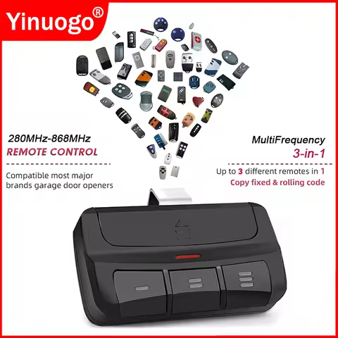 3 IN 1 Multi Frequency Garage Door / Gate Remote Control Duplicator 280-868MHz Electronic Gate Contr