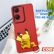 Softcase Vivo Y03 Terbaru motif pikachu case full cover bisa untuk semua type vivo - Softcase - Kesi