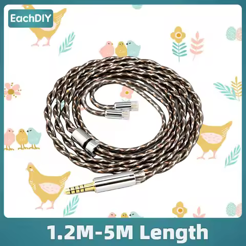 7n OCC Shielding Earphone Cable For UE11 UE18 pro QDC Gemini Gemini-S Anole V3-C V3-S V6-C 0.78mm 2p