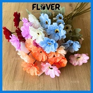 [1stalk] 6 Heads Zinnia Artificial Flower | Zinnia Bunga Hiasan Daisy | Wedding Decor | Home Decorat