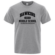 Stranger Things Hawkins High School Tshirt Men Short Sleeve Fitness T Shirts Tee Shirt Mens T-Shirt