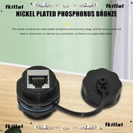 FKILA Cat6A RJ45  Connector, Shielded IP68 Waterproof RJ45  Connector, Ethernet Bridge Joint Circula