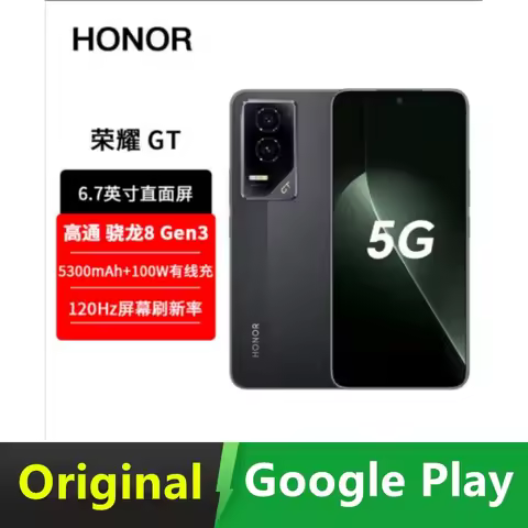 Original Honor GT Mobile Phone 120HZ Refresh Rate 50.0MP Camera 5300mAh Battery Snapdragon 8 Gen 3 A