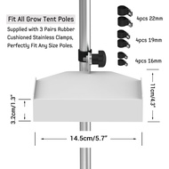 2 Pack Grow Tent Corner Shelf, Metal Heavy-Duty Grow Tent Pole Mount Shelf, Fit All Grow Tent Pole S