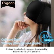 C5GOON Gel Ice Headache Migraine Relief Hat Cold Compress Therapy Cap Ice Head Wrap with Eye U7Y9