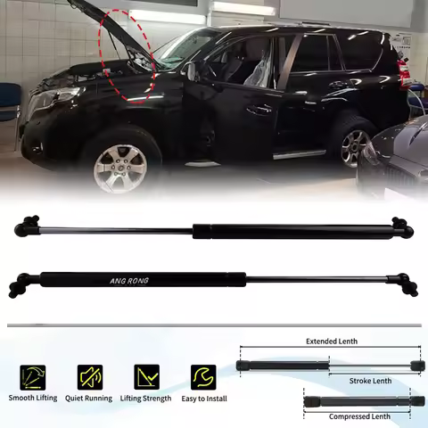 2x Front Bonnet Gas Struts Spring Support Lifter for Toyota Land Cruiser Prado 120 J120 2002-2009 53