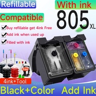 Compatible For HP 805 HP 805XL refillable ink cartridge for hp 1210 1212 2330 2332 2720 2722