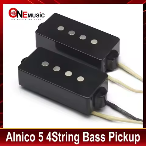 Precision Bass Alnico 5 Pickup 4 String Bass Pickup High Output-11.5K for P Bass With Grey Fiber Bob