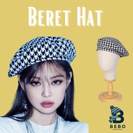 Houndstooth Beret Hat Jennie Beret Hat