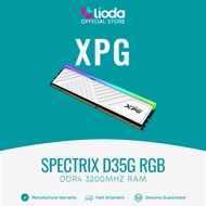XPG Spectrix D35G DDR4 RGB White Gaming RAM 3200MHZ (8GB / 16GB / 32GB)