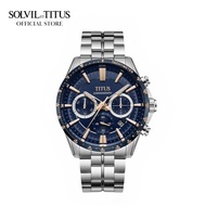 Solvil et Titus Saber Chronograph Quartz in Blue Dial and Stainless Steel Bracelet Men Watch W06-033