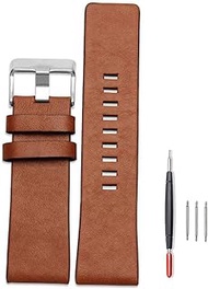 Diesel Watch Band Replacement Calfskin Leather Watch Strap with Tool 24mm 26mm 28mm Replacement for Diesel Watches Men