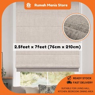 BIDAI KAIN/ROMAN BLIND 2.5 FEET(W)x7 FEET(H)100% BLACKOUT / HALANG CAHAYA / WATERPROOF / KITCHEN / B