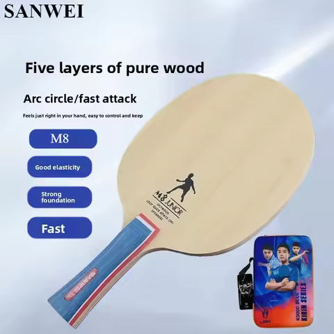 SANWEI M8 Table Tennis Racket 5 Ply Wood Blade