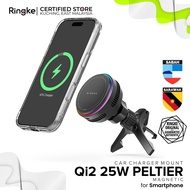RINGKE® PELTIER Qi2 25W MAGNETIC CAR CHARGER MOUNT Wireless MagSafe PixelSnap Strong Magnet Charging