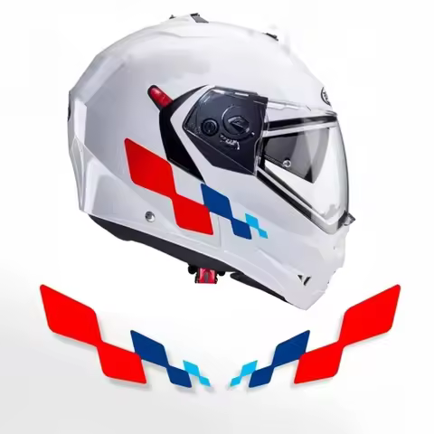 1Pair Geometric Creative Design Motorcycle Helmet Stickers Waterproof Racing Helmt Decals for Arai S