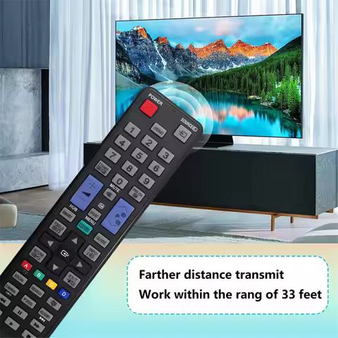 #056K Replace AA59-00507A TV Remote Control for Samsung TV Smart LED Television (Black)