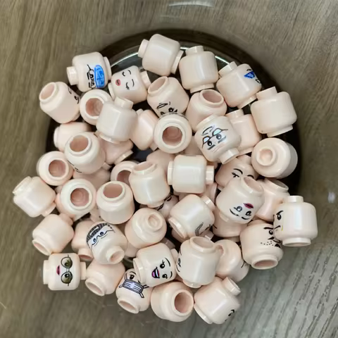Mini Action Figures Expression Face Heads Set Accessories Parts Building Blocks Action Dolls MOC Bri