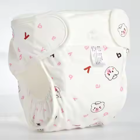 Necessory 0-12Months Baby Washable Diaper 3-15kg Leakproof Reusable Nappy Adjustable S M L Cloth Dia