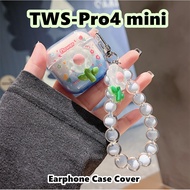 【Discount】For TWS-Pro4 mini Case DIY Fresh Pink Soft Silicone Earphone Case Casing Cover