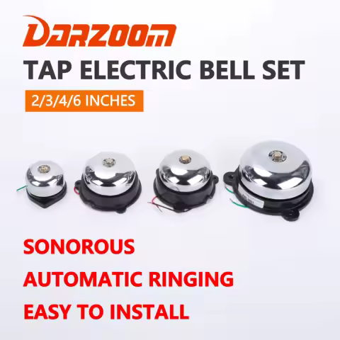 Upgraded version Electric Bell AC220V Call Rings Loud 2/3/4/6 inch Double coil High DB Alarm House D