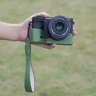 half Case Body Wrist Strap PU Leather Camera Case Bag For Sony ILCE-6700 A6700