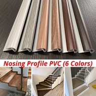 PVC Nosing Profile Staircase ( Accessories Tangga &amp; Platform ) SPC Floor Vinyl 3mm Korea Vinyl Sticker Laminate Flooring