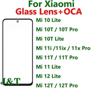 LCD Front Glass Lens + OCA Glue For Xiaomi Mi 12T 11i 11X Pro 11T 10 10T 12 Lite Outer Touch Panel