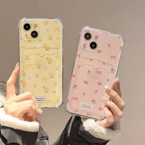Korean Yellow Flowers Phone Case For OPPO Reno 12F 13F 13 8 7 6 Pro A18 A38 A58 A98 A78 A60 A3 A5 Pr