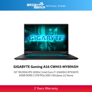 GIGABYTE Gaming A16 CWHI3-MY894SH Gaming Laptop - 16" WUXGA IPS 165Hz/Intel i7-13620H/16GB DDR5/1TB/