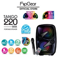 FlipGear Tango 220 WM TWS Wireless Portable Bluetooth Speaker with Karaoke system, Micro SD slot Rem