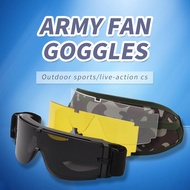 Tactical Goggles With Change At Will 3 Different Colours PC Lens (Model X800-T)