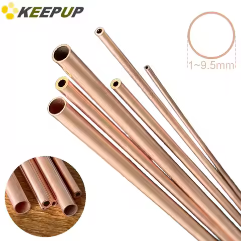 T2 Copper capillary tube Small caliber pipe hard straight tubing OD 1 1.5 1.8 2 2.5 3 3.5 4 4.5 5 5.