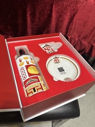【絕版珍藏】香港駱駝牌 x 黑白淡奶 85週年限量版保溫壺連杯碟套裝（全新連盒）