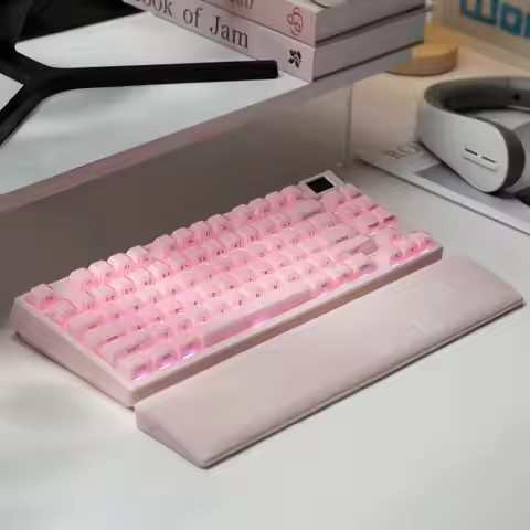Womier SK80 Pro 75% Pink Jelly Wireless Mechanical Gaming Keyboard RGB Hot-Swappable Keyboard With M
