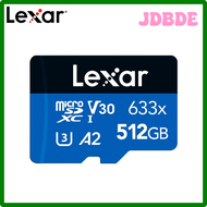 JDBDE Lexar Original Micro SD Card 128Gb 32Gb 64Gb 256Gb 512Gb การ์ดหน่วยความจํา A1 A2 Class10 TF Flash Card สําหรับ Drone Sports Camcorder HTRHX