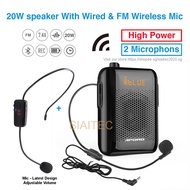 SIAITec Aporo T30 20W FM Wireless (NOT UHF) Portable Microphone Speaker with Bluetooth, Wired and FM