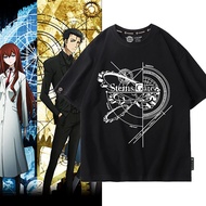 Steins Gate Steins Gate Co-Branded Short-Sleeved Men's T-Shirt Summer Anime Makise Akatsuma Richi Me