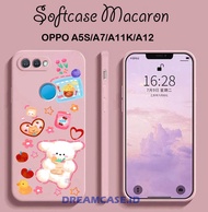 [CM5] Softcase macaron warna pink motif kelinci OPPO A5S A7 A11K A12 F9 PRO REALME 2 PRO - Softcase 