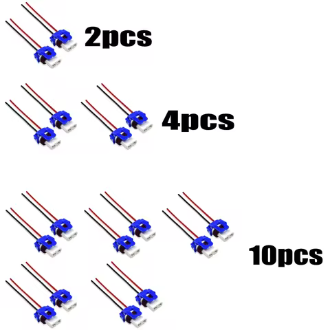 2Pcs 4Pcs 10Pcs 9006 9005 Bulb Socket Ceramic Adapter Female Connector Wiring Harness For Automotive