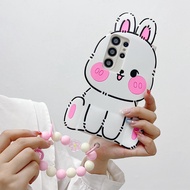 OPPO A38 A58 A96 A91 A79 A76 F15 F7 F9 F11 F17 F19 F21 F23 Pro FIND X2 X3 X5 PRO Fashion Minimalist style White Bunny mobile phone case Soft Silicone PTU shockproof cover