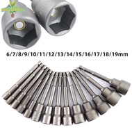 [Mulitibuys] 100mm Long 6mm-19mm Hexagon Nut Driver Drill Bit Socket Wrench Extension Sleeve