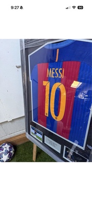 美斯 簽名球衣 相框連證書 巴塞 阿根廷 Lionel Messi Signed Barcelona Jersey