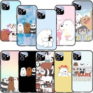 for iPhone 15 Pro Max 15 Plus TPU Cover Soft Silicone Phone Case AM96 we bare bears moon