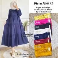 Dieva Midi Dress #2/baju Wanita/Gamis/Baju Muslim