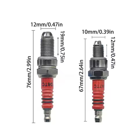 1PCS 10mm Motorcycle Iridium Spark Plug Three Jaw Three-Pole Energy-saving Spark Plug For A7TC D8TC 