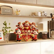 新品 2026顺风顺水顺财神新年摆台桌面摆寓意好喜庆创意家居装饰画7.6 New Product 2026: Good Fortune, Smooth Sailing, Prosperity - Ne